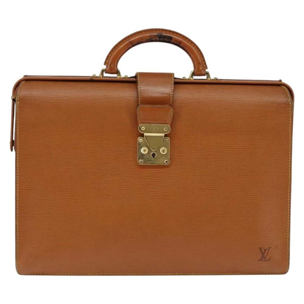 Louis Vuitton Epi Serviette Fermoir Bag Zipangu Gold